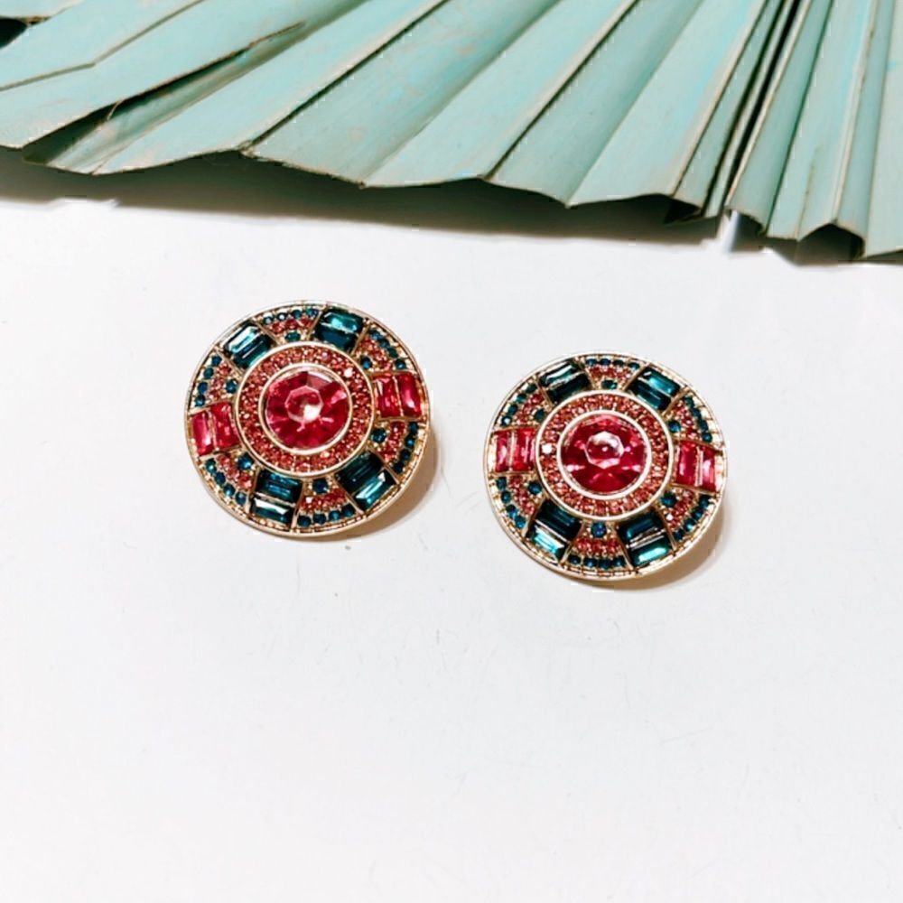 Crystal decor earrings  S34 - Picture 2 of 5